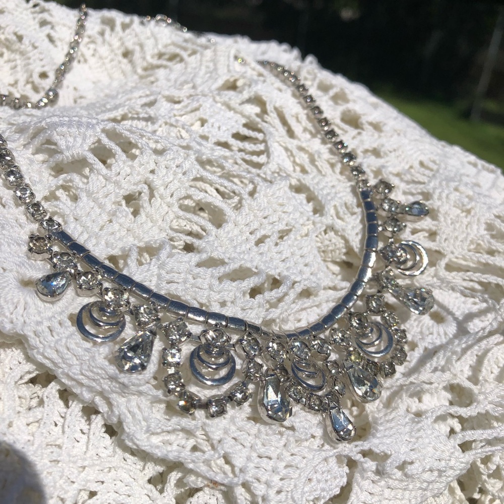 Vintage Statement Rhinestone Necklace